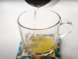 How to Make Ghee Coffee - Pour in Hot Water