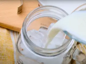 How to Make Iced Mocha - Add the Milk
