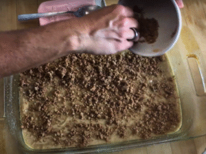 LAUSD Coffee Cake Recipe - Assemble