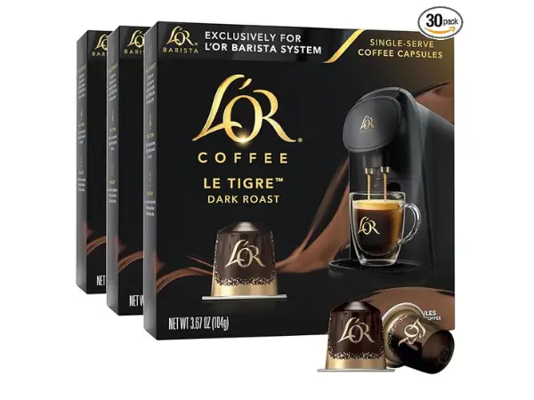 L'OR Coffee Pods, 30 Dark Roast Blend