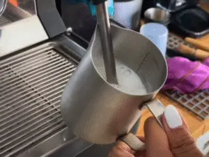 Step-by-Step Cortado Coffee - Steam the Milk